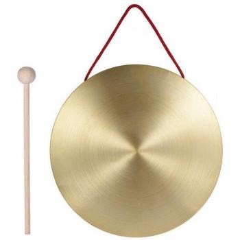 22cm Kupfer Gong mit Spielhammer