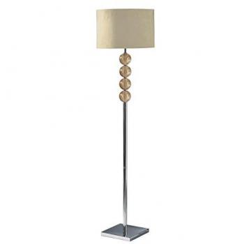 Mistro Cream Suede Effect Shade Floor Lamp - Premier Housewares