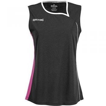 Spalding 4her II Tank Top Camiseta, Mujer, Multicolor (Schwarz/Pink/Weiß), XXXS