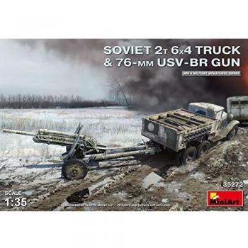 MIA35272 1:35 MiniArt Soviet 2t 6x4 Truck & 76mm USV-BR Gun