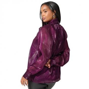 Yours Curve Chemisier London Shimmering Naud Organza