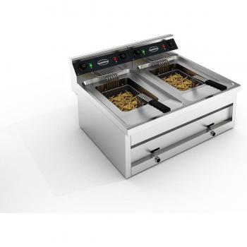 Friteuse Électrique à Poser 6 kW 2 Cuves 12 L Combisteel