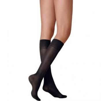 KUNERT Damen Fein stützende Kniestrümpfe, 198800 Fly & Care, Größe 35/38, Farbe Schwarz