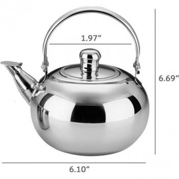 Stainless Steel Teapot with Removable Strainer