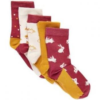 Minymo Socken 5er Pack in Roan Rouge