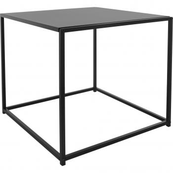 Tavolo da Caffè Cubo in Metallo Nero