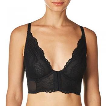 Gossard Womens Superboost Lace Deep V Bralette - Black Polyamide - Size 36DD