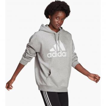 Adidas Essentials Logo Boyfriend Fleece Hoodie Dames Grijs XL