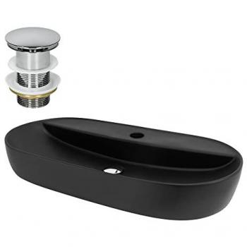 Lavandino Minimalista Ceramica Ovale 800x400 mm