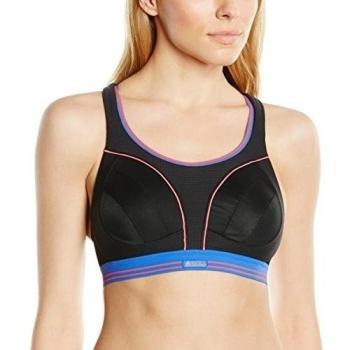 Sostén de fitness Shock Absorber Ultimate Run - Negro, Talla 38D