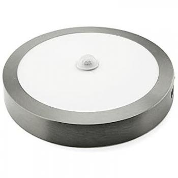 Downlight LED superficie plata con sensor de presencia 18W luz fría