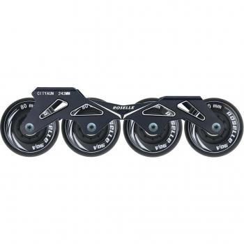 Inline Slalom Skating Frame with 4x80mm, 76mm, and 72mm 90A Wheels & Bearings for Adults and Kids