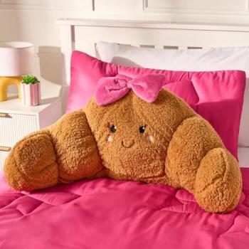 Brown Baked Croissant Comfort Pillow