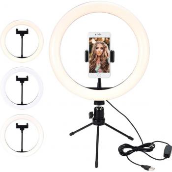 Dimmable 10inch LED Ring Light for Selfies