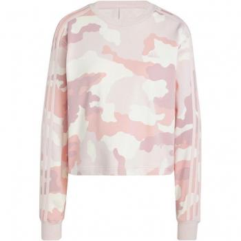 Sudadera adidas Essentials 3 Franjas Camo Rosa Mujer