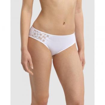 Slip Femme Blanc T44 Générique avec Broderie DIM