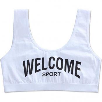 Kids Cotton Sports Bras 4-Pack with Scoop Neckline