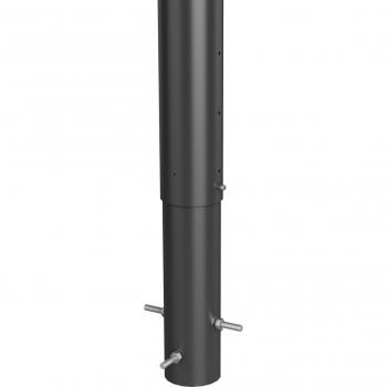 Steher für Sichtschutz 187 cm, grau metallic, einbetonierbar
