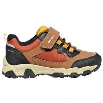 Geox Magnetar ABX Sneakers per bambini, Marrone/Nero, EU 29