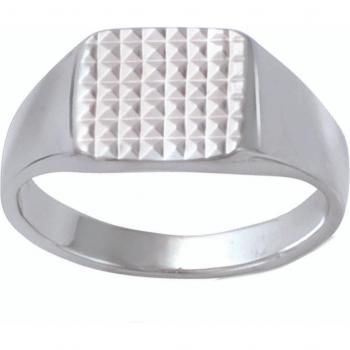 Anillo de Plata para Hombre 'Charles' (Ródio) - 9x8mm