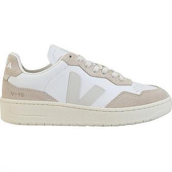 Zapatillas Veja V-90 de piel ecológica para mujer en color blanco, talla 37