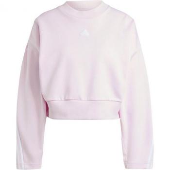 Sudadera adidas Future Icons 3-Striped rosa claro blanco mujer - S