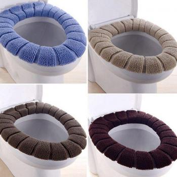 Housse de toilette en velours doux