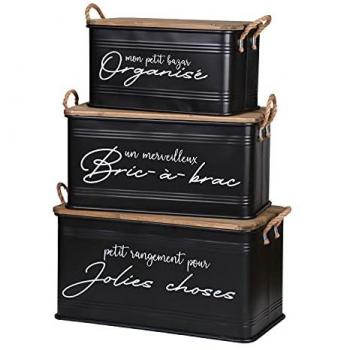 Boîte métallique de rangement – Pack 3