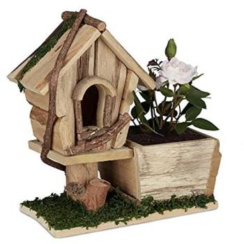 Porta-fiori Relaxdays Legno 23 cm