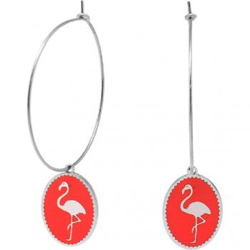 Cuffie d’orecchio Fiamma Rosa in acciaio, 33 mm, 18×14 mm, arancione
