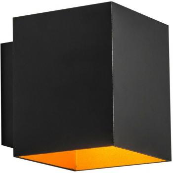 Lampada Parete Zumaline Quadra Nero Oro