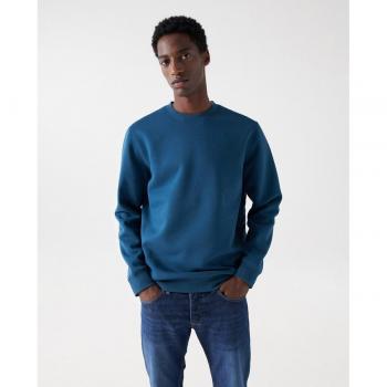 Azul Jeans Acero Sudadera con Acolchado