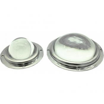 Lentes LED de Vidrio Óptico 67mm/100mm 60-80 Grados con Reflector de 66.4mm y Soporte Fijo para Chips de Alta Potencia 20W-100W