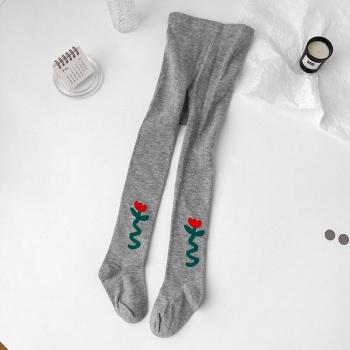 Medias Floradas de Algodón Infantil