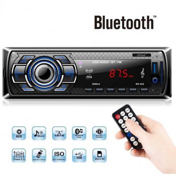 Autoradio Bluetooth con ricevitore audio/lettore MP3/radio FM da controllo Samsung/Huawei/iPhone, vivavoce USB/SD/AUX e microfono incorporato