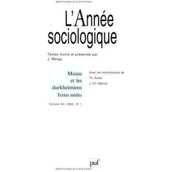 Année sociologique 2004, vol. 54 (1)