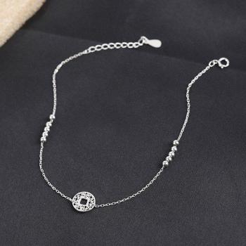 Tobillera de plata 925 simple y elegante para mujer