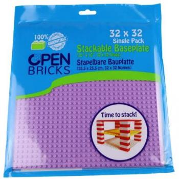 Open Bricks Konstruktionsplatte 32x32 Lavendel