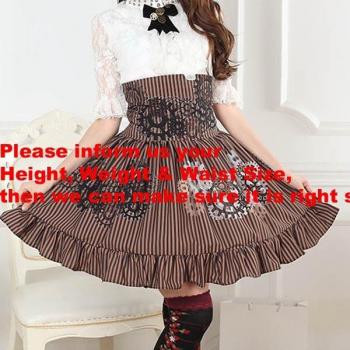 Vestido Victoriano Cintura Alta Blanco Negro