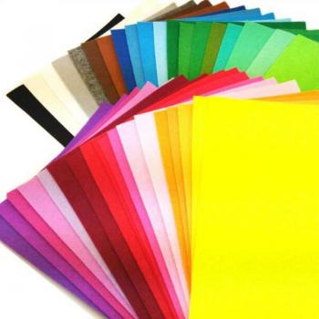 Polyester Felt Craft Fabric Set - 1mm Thick, 40 Colors (20x30cm)