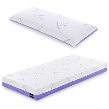 Pack Colchón HR 75x200 con Viscogel y Almohada Lavanda Tanuk