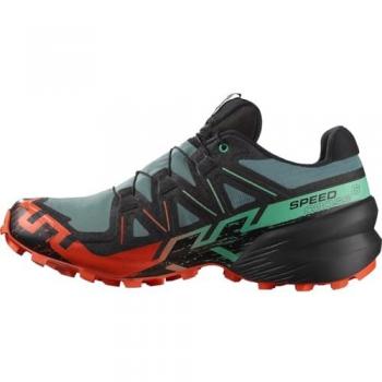 Zapatillas Salomon Speedcross 6 GTX Negro Verde Rojo (Talla 46)