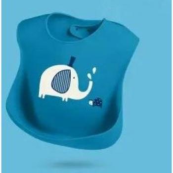 Bavoir silicone pour bébé avec poche