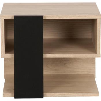 Table de nuit Gami Duplex 44 cm x 37 cm x 37 cm, noir