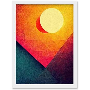 Color Splash Sunset – Abstract Geometric Art