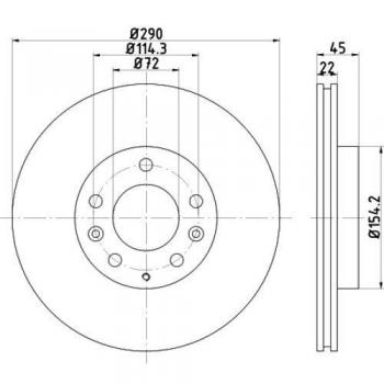 HELLA Bremsscheibe 8DD 355 115-311