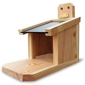 Habau Eichhörnchen-Futterstation Maxi Lärchenholz 13,5x26x22cm
