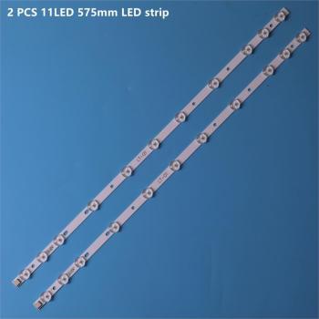 11LED 575mm LED Backlight Strip for Toshiba Vestel Panasonic 32 TV (2 Pack)