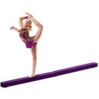 HOMCOM Suede Balance Beam Trainer for Kids and Teens - 2.1M