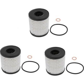 Set of 3 Engine Oil Filter Assemblies with O-Ring for BMW Mini Cooper